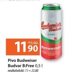 Nealkoholické pivo B:Free Budweiser Budvar