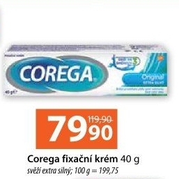 Fixační krém na zubní protézu Corega