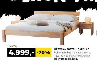 Dřevěná postel Carola