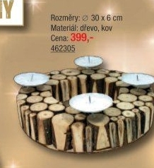 Dřevěný svícen