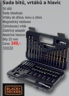 Sada bitů, vrtáků a hlavic Black&amp