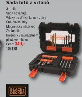 Sada vrtáků a bitů Black&amp