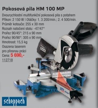 Pokosová pila Scheppach HM 100 MP