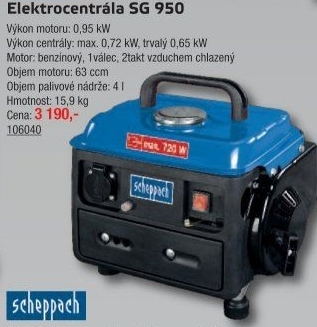 Elektrocentrála Scheppach SG 950