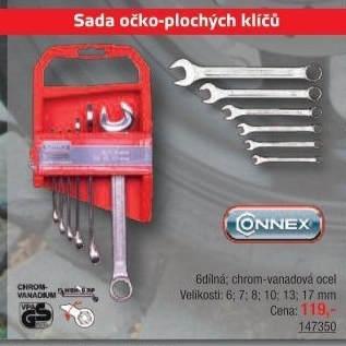 Sada plochých klíčů Connex