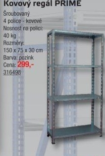Kovový regál