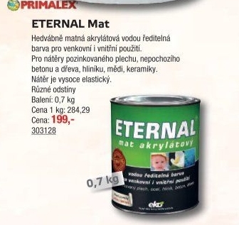 Akrylátová barva mat Eternal