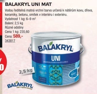 Barva Balakryl UNI mat
