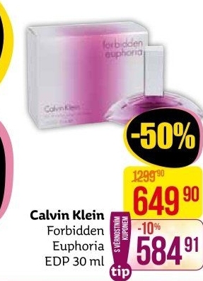Parfémovaná voda dámská Euphoria Forbidden Calvin Klein