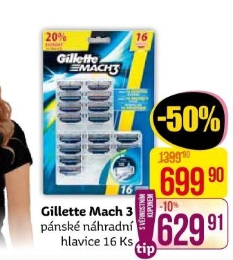 Náhradní hlavice pánské Mach 3 Gillette