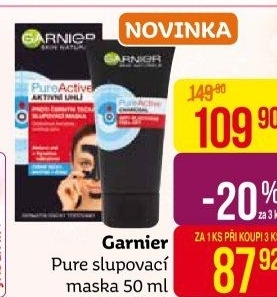 Slupovací maska s černým uhlím Pure Active Garnier