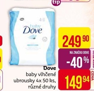 Vlhčené ubrousky dětské Baby Dove