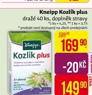 Doplněk stravy Kozlík Plus Kneipp