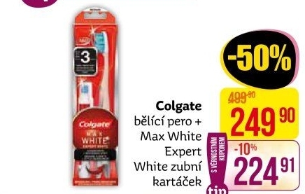 Kartáček na zuby a bělicí pero Max White Expert Colgate