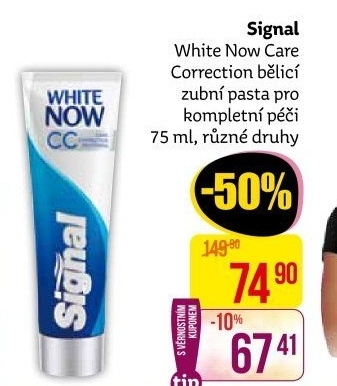 Pasta na zuby Care Correction White Now Signal