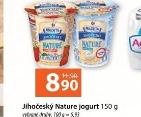 Jogurt Nature ochucený jihočeský Madeta