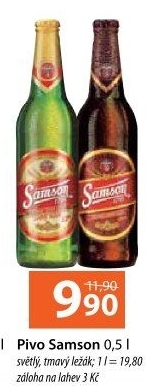 Pivo světlý ležák Samson