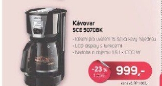 SCE 5070BK kávovarSENCOR