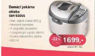 SBR 930SS pekárna chlebaSENCOR