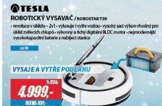 RoboStar T30 ROBOTICKÝ VYSAVAČ TESLA