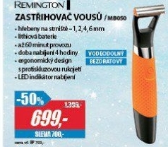 MB050 ZASTŘIHOVAČ VOUSŮREMINGTON