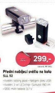SLL 92 CYKLOSVÍTILNA PŘEDNÍ 3W SENCOR
