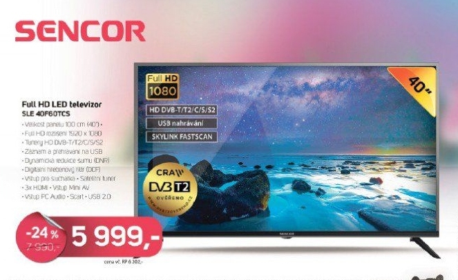 SLE 40F60TCSH.265 (HEVC)SENCOR