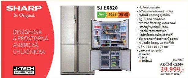 SJ EX820FBE CHLADNIČKA SBSSHARP