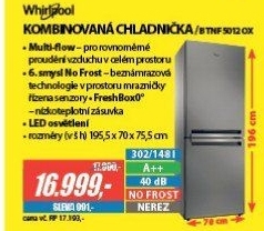 B TNF 5012OX CHLADNIČKA KOMBI WHIRLPOOL