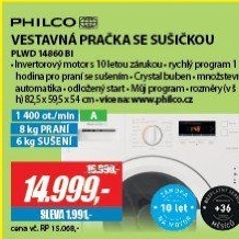 PLWD 14860 BI Pračka se suš. vest PHILCO