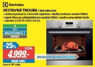 EZB 3400AOX TROUBA VESTAVNÁELECTROLUX