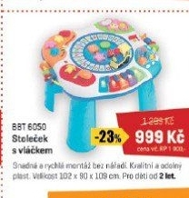 BBT 6050 Stoleček s vláčkemBUDDY TOYS