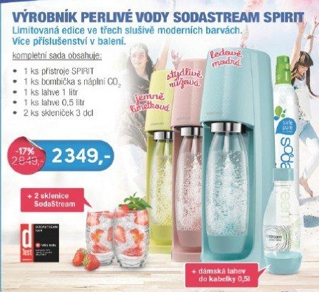 Spirit Modrý výrobník perlivé vody SODA