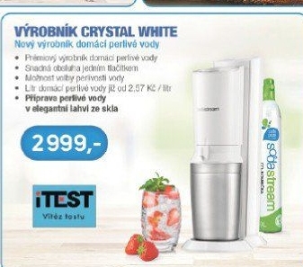 Crystal White výrobník perlivé vody SODA
