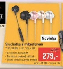 YHP 305BK Sluchátka s mik. do uší YENKEE