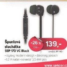 SEP 170 VC BLACK SLUCHÁTKASENCOR