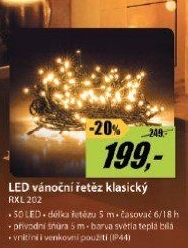 RXL 202 řetěz 50LED 5+5m WW TMRETLUX