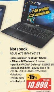 A751NV-TY017T 17,3 N4200 4G 1TB 2GB ASUS
