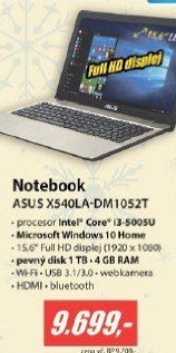 X540LA-DM1052T 15,6 FHD i3 4GB 1TB ASUS
