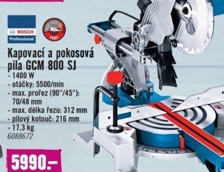 Kapovací a pokosová pila Bosch GCM 800 SJ
