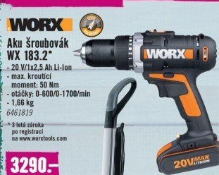 Aku vrtací šroubovák Worx WX183