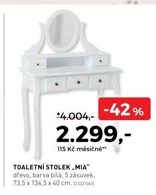 Toaletní stolek Mia