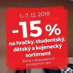 -15% na hračky, studenstký, dětský a kojenecký pokoj