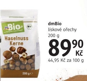 Lískové ořechy dm Bio
