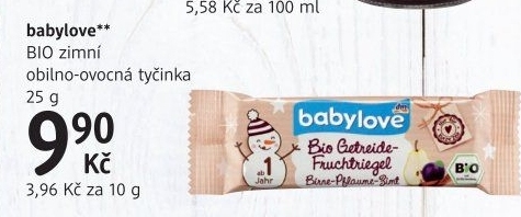Tyčinka obilno - ovocná bio Babylove