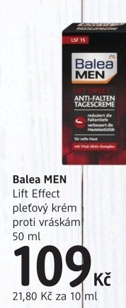 Pleťový krém pánský proti vráskám Lift Effect Men Balea