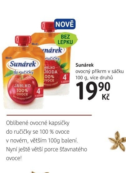 Ovocné pyré Do ručičky Sunárek
