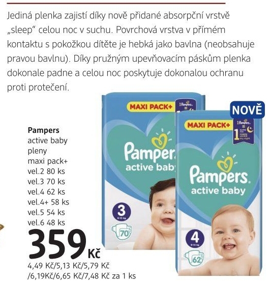 Pleny dětské Active Baby Pampers