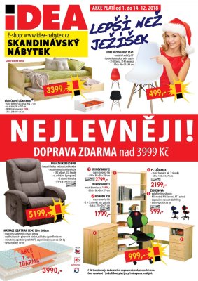 akční leták IDEA nábytek 1.12.2018-14.12.2018