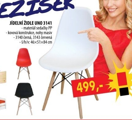 Jídelní židle UNO bílá